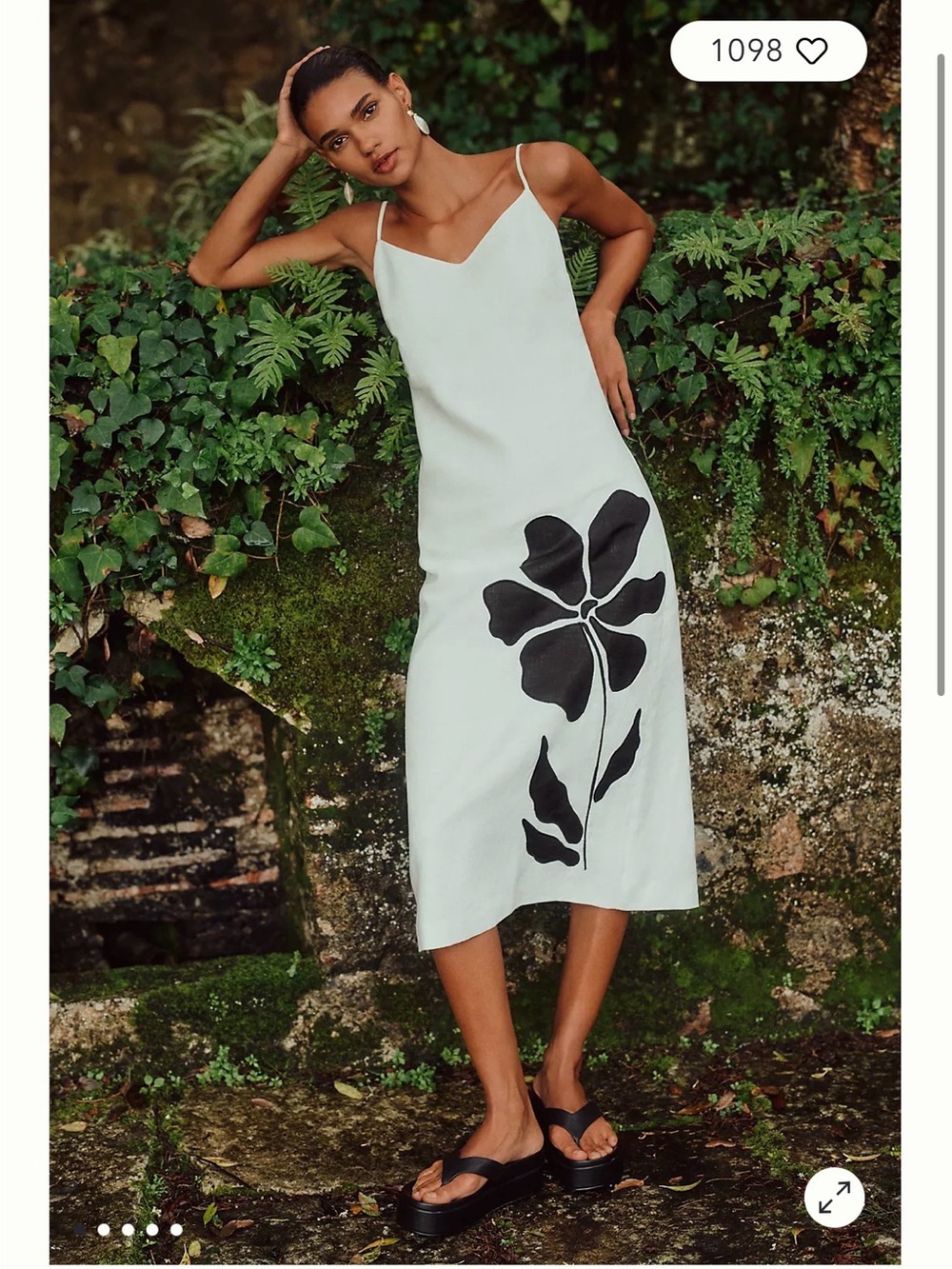 Anthropologie Exquise Linen Midi Dress